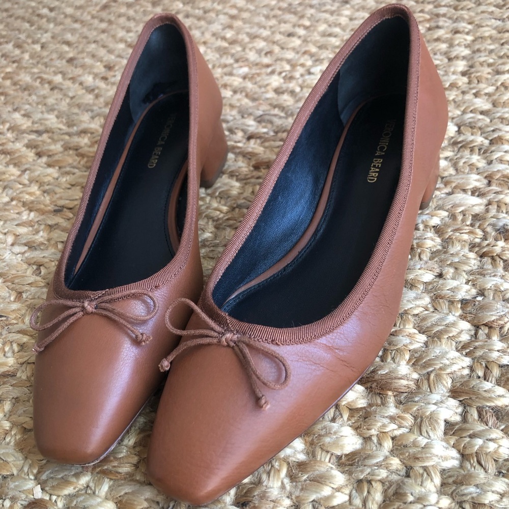 Veronica Beard Cecile Leather Ballet Pump. Size US 7.5 or 38 EUR - Picture 2 of 13
